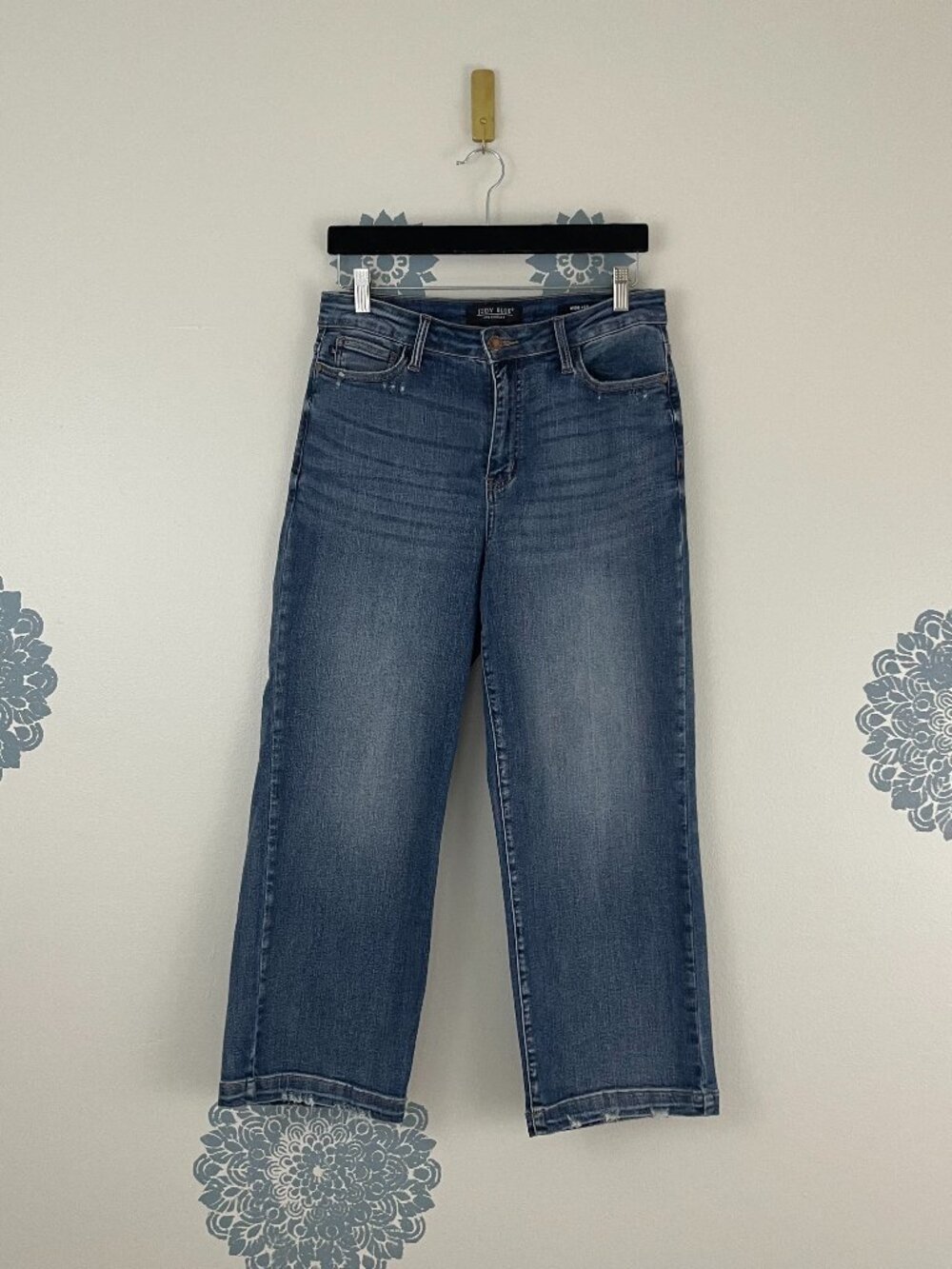 Judy Blue Stretch Denim Wide Leg Crop Jeans Size 9/29
